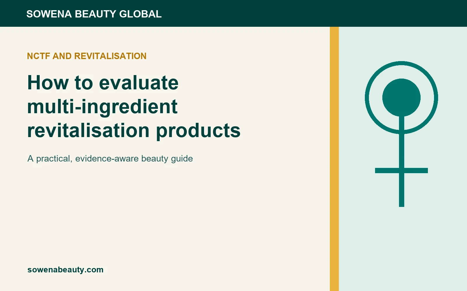 How to evaluate multi-ingredient revitalisation products