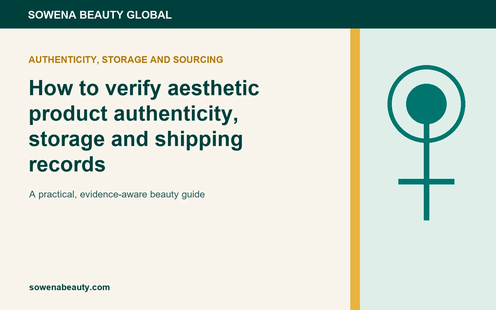 How to verify aesthetic product authenticity, storage and shipping records