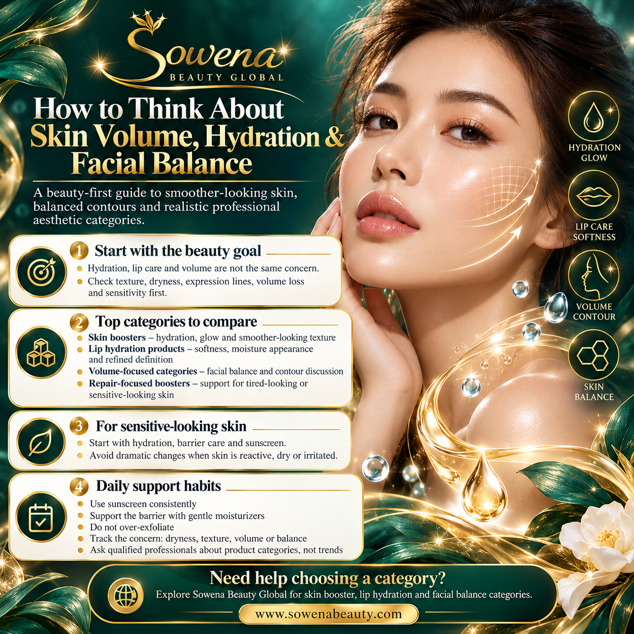 Sowena Beauty guide to skin volume, hydration and facial balance