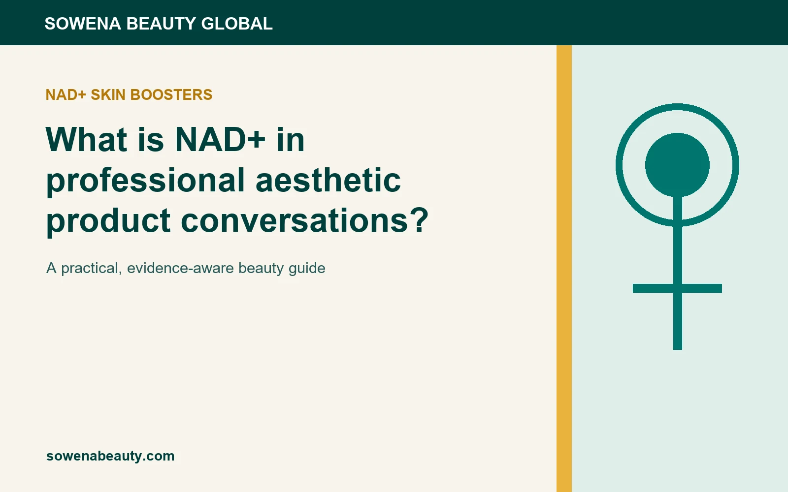 What is NAD+ in professional aesthetic product conversations?